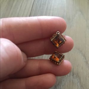 Burnt Orange Stud Earrings